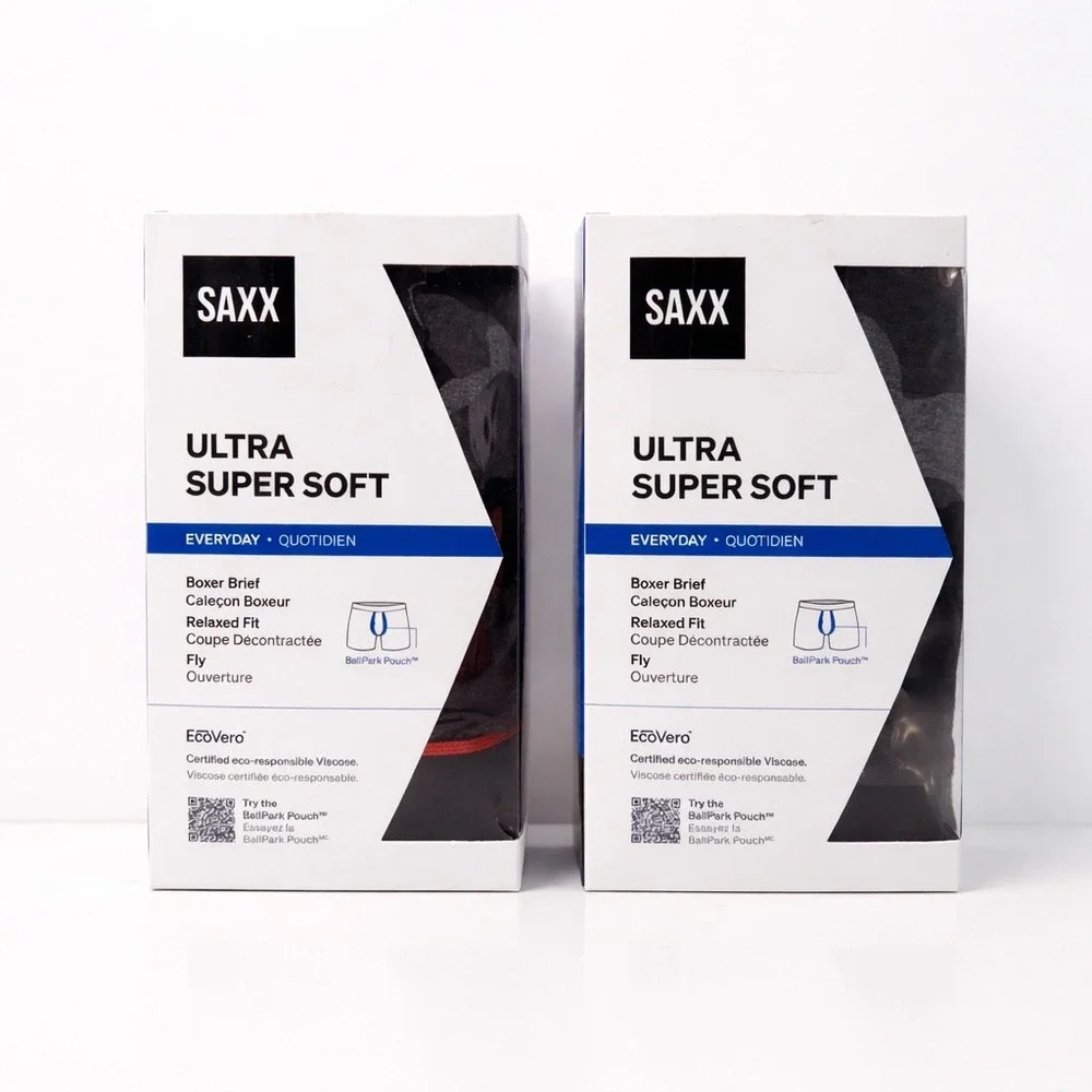 Saxx 4XL Ultra Super Soft Everyday Boxer Brief with BallPark Pouch LOT OF 2 Camo